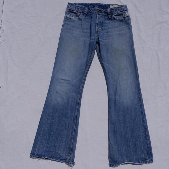 Thrashed y2k Diesel ZAF bootcut button fly jeans - Picture 1 of 8
